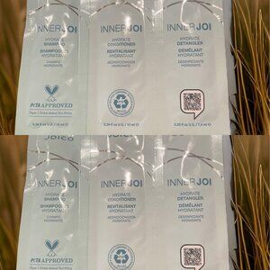 Joico Inner HydrateJoi Shampoo Conditioner Detangler 0.34 oz Sample _ 2 units